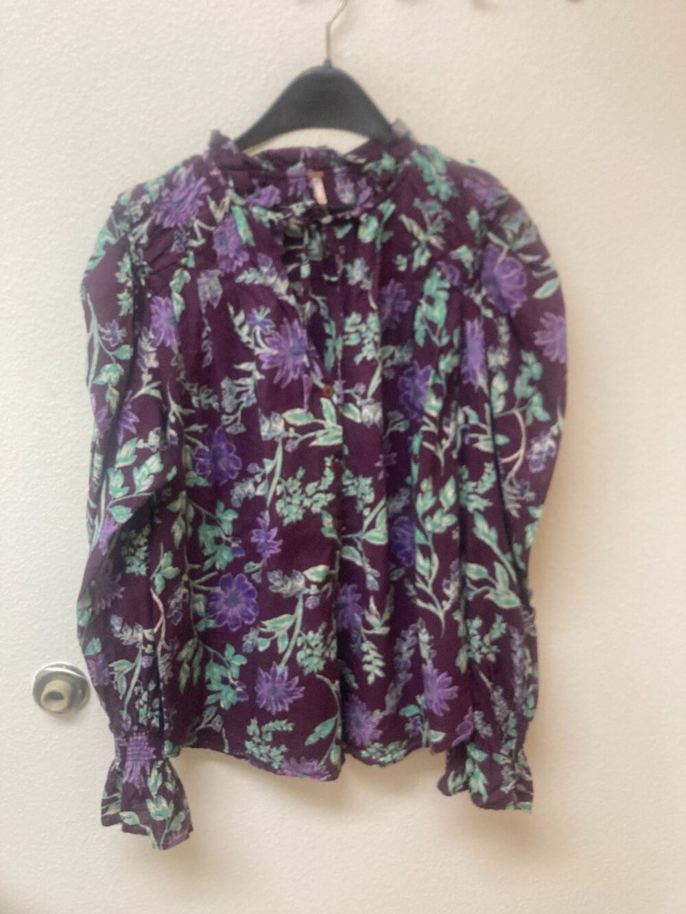 FREE PEOPLE Boho Peasant Ruffly Blouse (XL)
